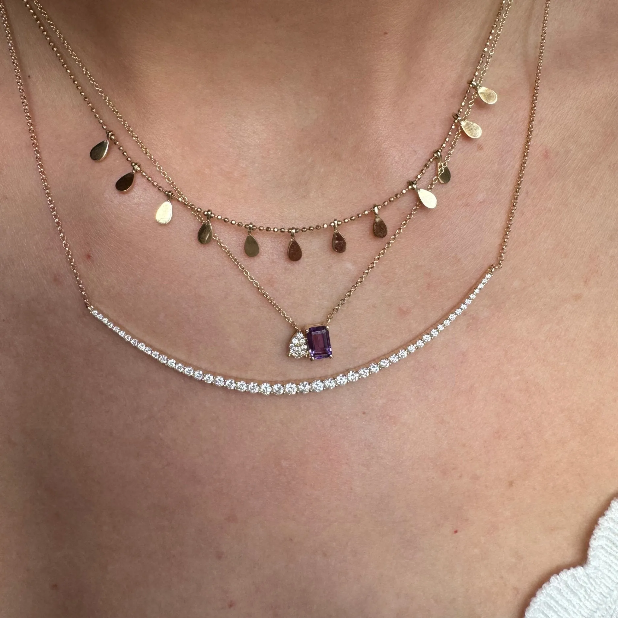 Diamond & Gemstone Toi Et Moi Necklace