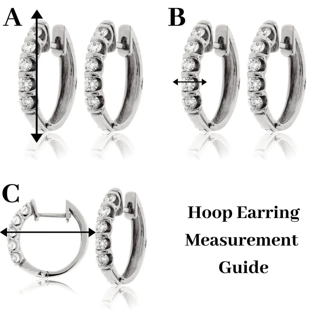 Diamond & Sapphire Half Hoop Earrings