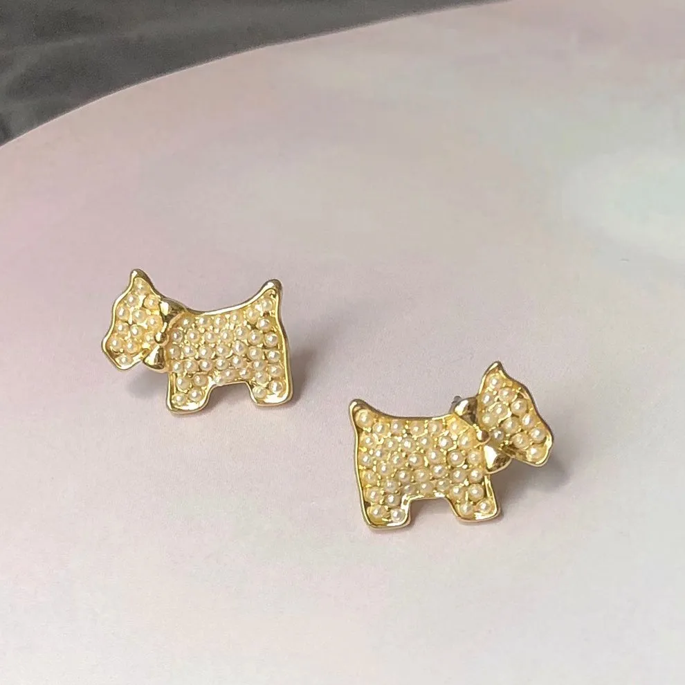 Doggy Mini Pearls Earrings