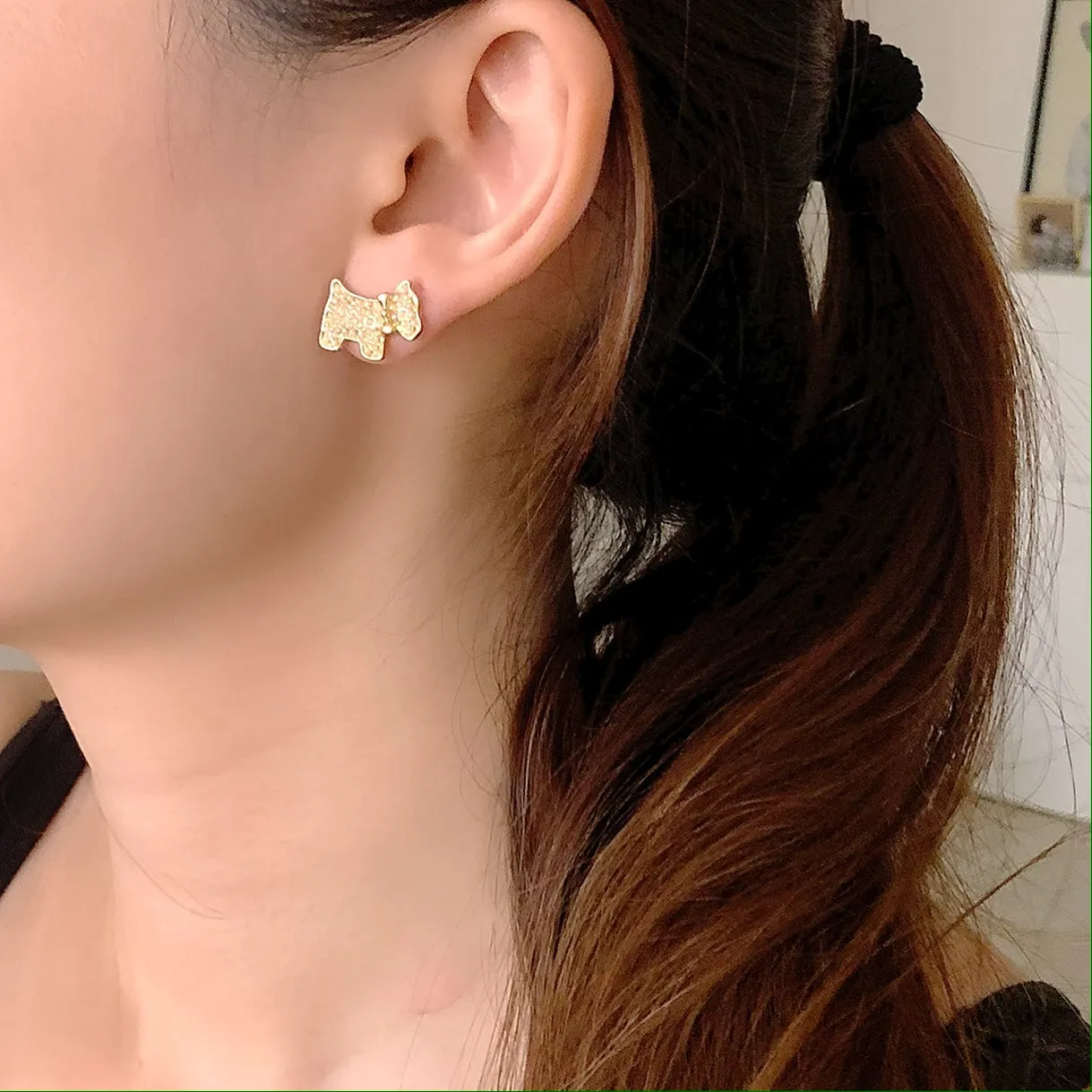 Doggy Mini Pearls Earrings