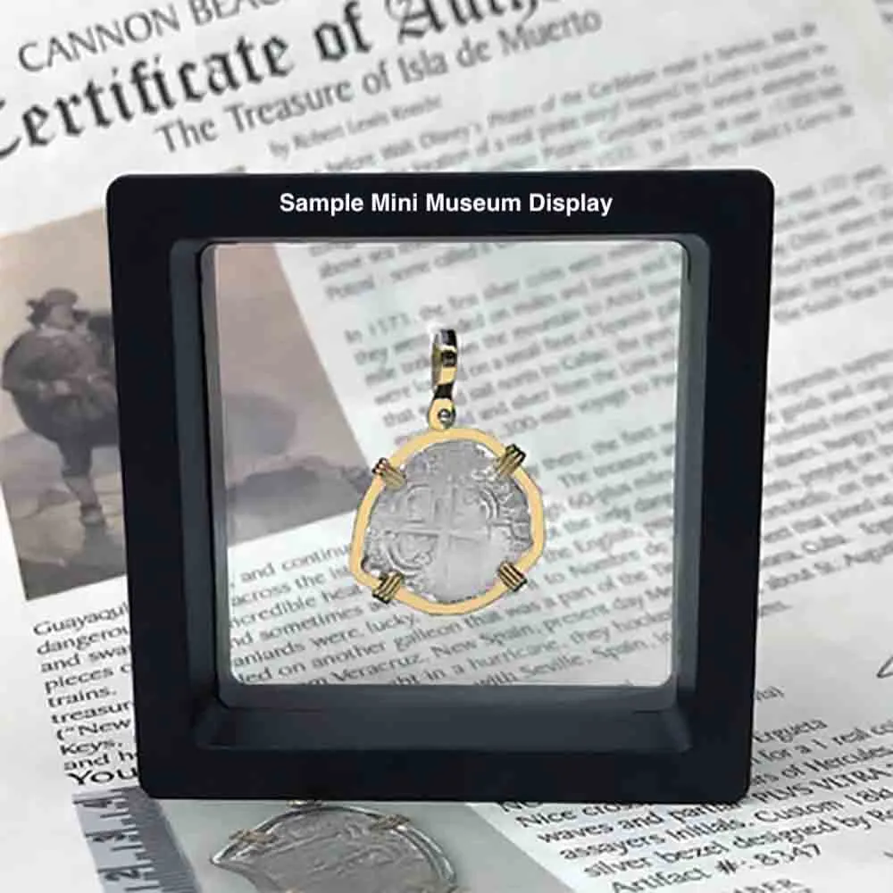 Dutch East India Company 1790 Silver 6 Stuiver Ship Shilling I Struggle and Survive 14K Gold & Sterling Silver Pendant | Artifact #3670