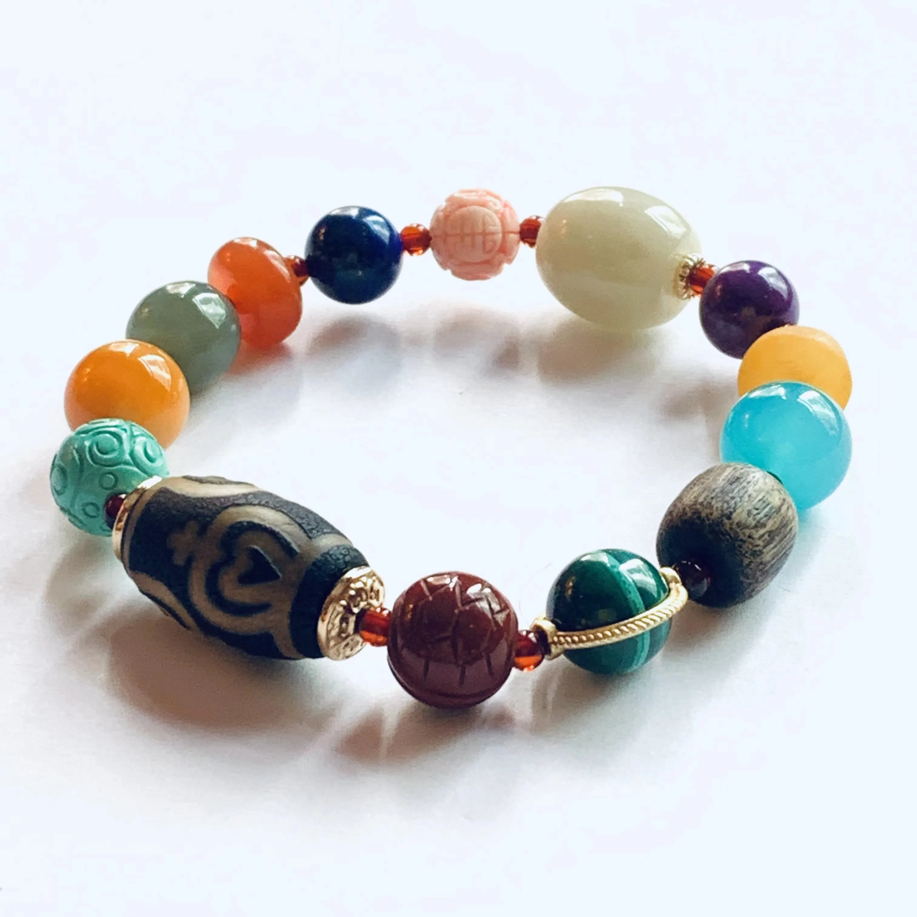Dzi Bead Duobao Bracelet