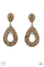 Earrings Pack In The Pizzazz - Brass Clip On E2277