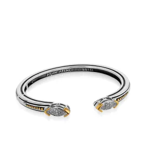 Elixir Pave Diamond Hinged Cuff Bracelet