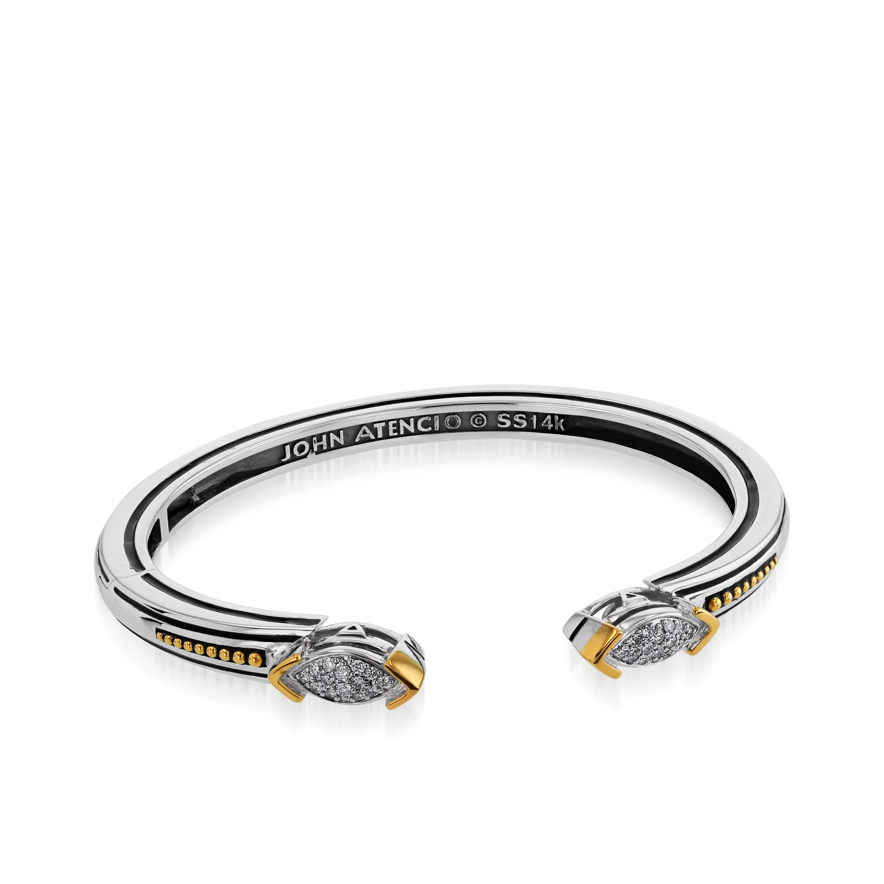 Elixir Pave Diamond Hinged Cuff Bracelet