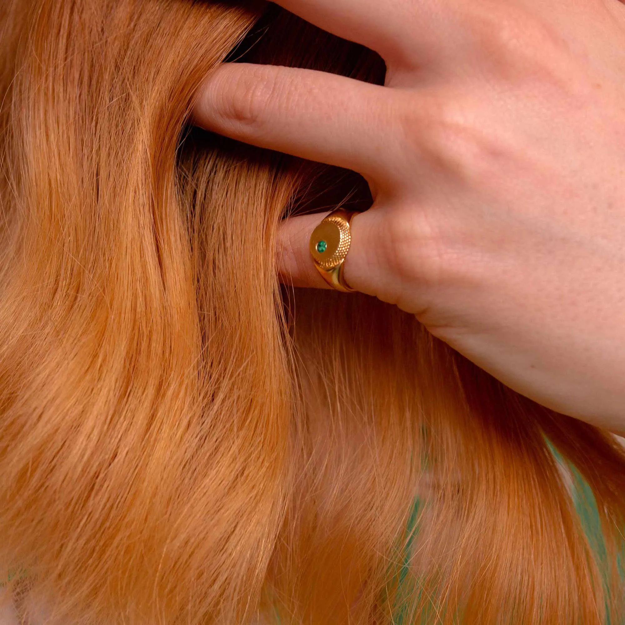 Emerald Paragon Signet Ring