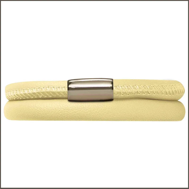 Endless Double Ivory Leather Bracelet