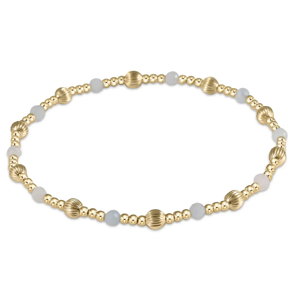 enewton 6.25" Dignity Sincerity Gemstone 4mm Bead Bracelet- Spring/Summer 2024 - Aquamarine