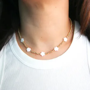 Flower X Gold Ball Choker