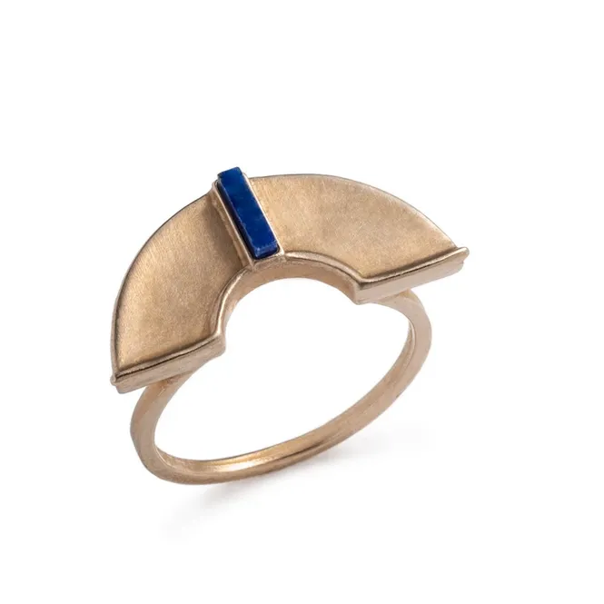 Forti Ring Bronze & Lapis Lazuli Fair Trade Stone