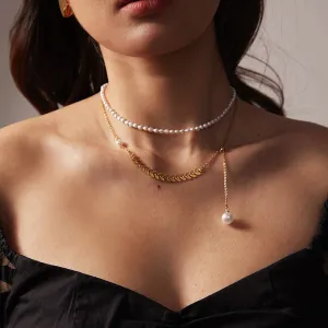 Freshwater Pearl Choker Necklace 925 Sterling Silver