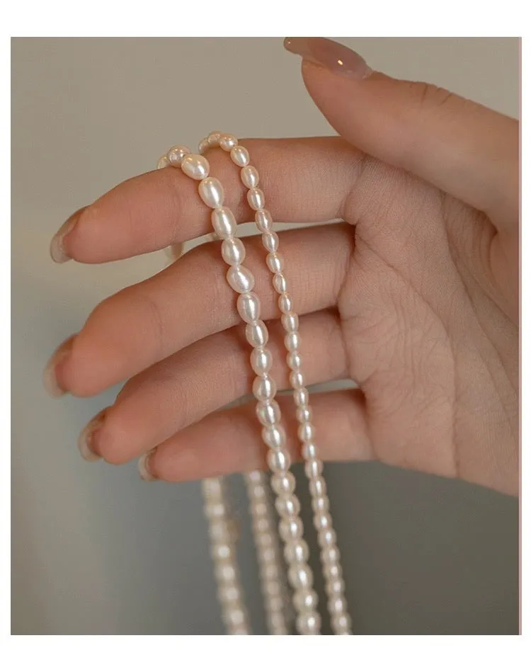 Freshwater Pearl Choker Necklace 925 Sterling Silver