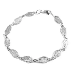 Gator Head Link Sterling Silver Bracelet