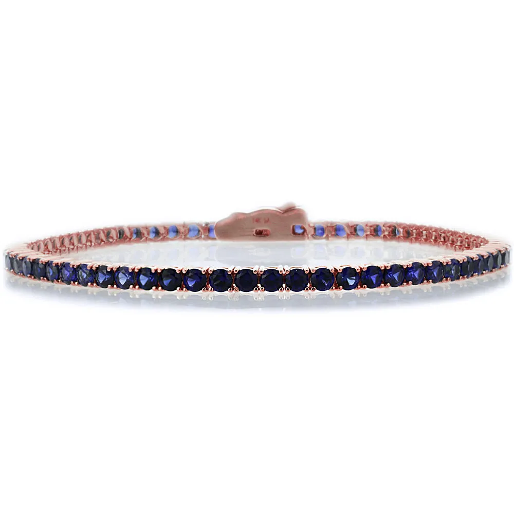 Gemstone Tennis Bracelet, Sterling Silver