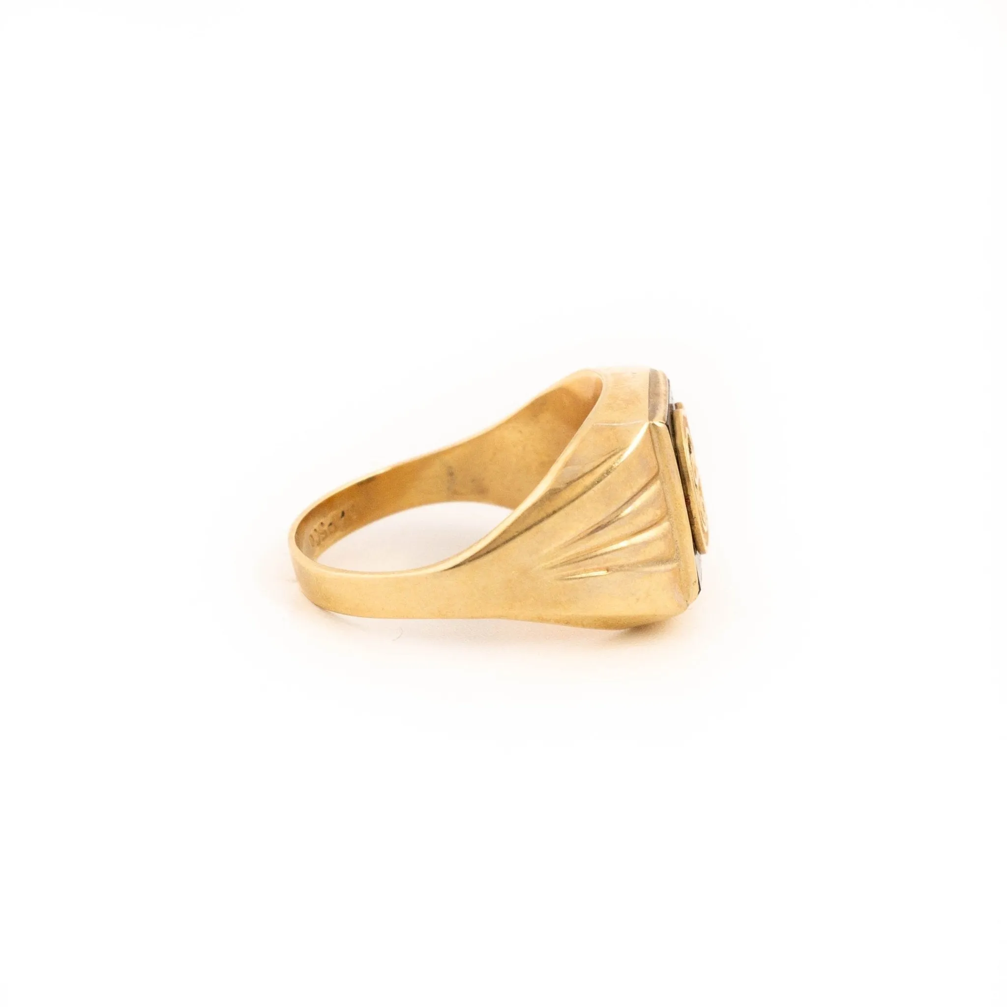 Gold G Signet Ring