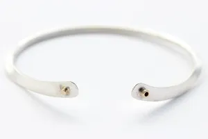 Hammered Sterling Silver Bracelet With 14K Gold
