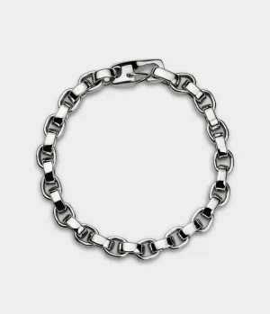 Heavy Link Braceletin Silver, Size Small