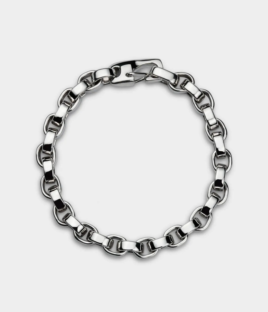 Heavy Link Braceletin Silver, Size Small