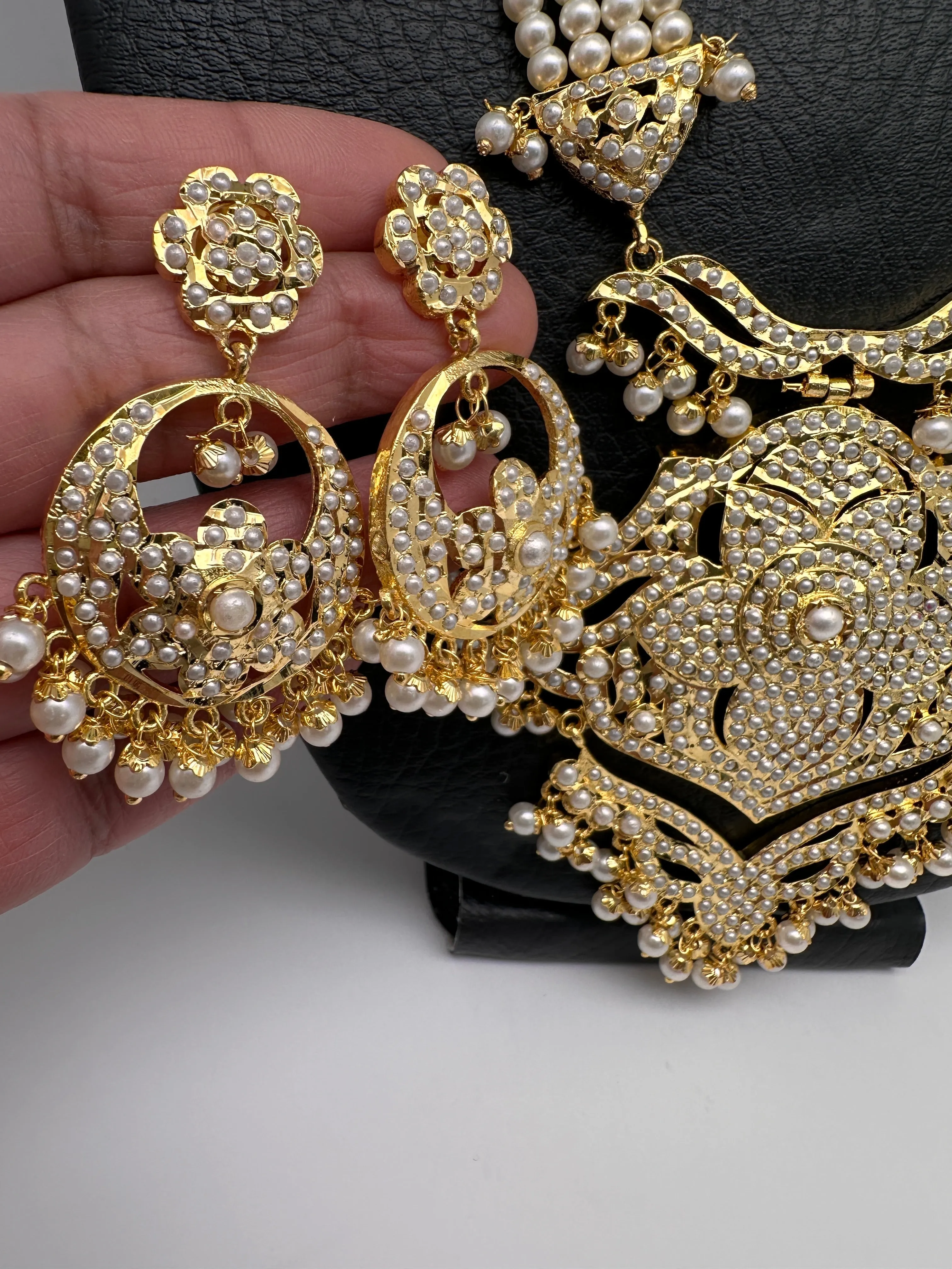 Hyderabadi Jadau Pendent Pearl Raani Haar Necklace