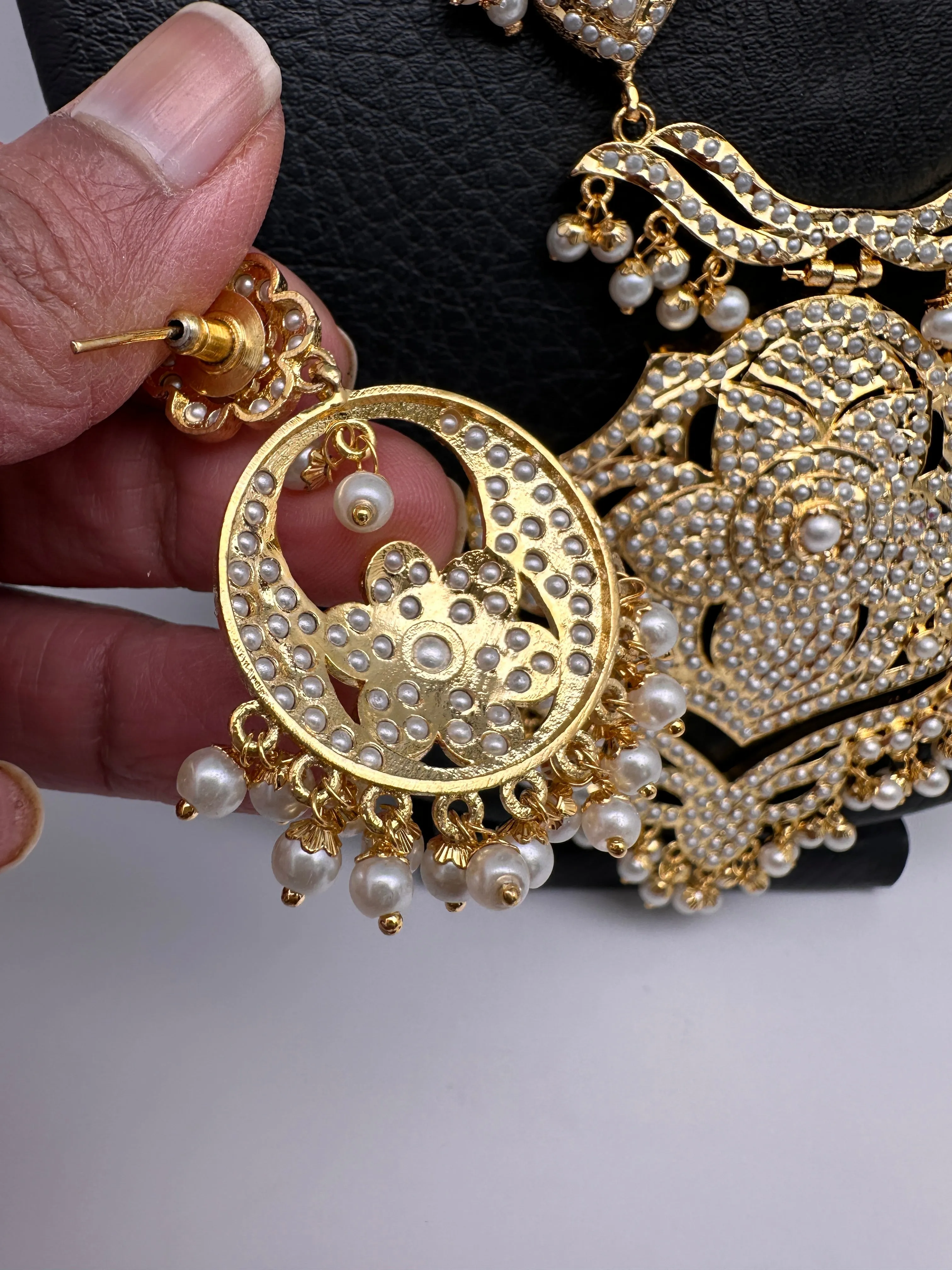 Hyderabadi Jadau Pendent Pearl Raani Haar Necklace