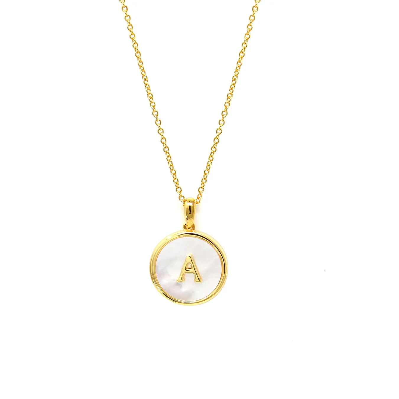 Initial Pearl Token Necklace