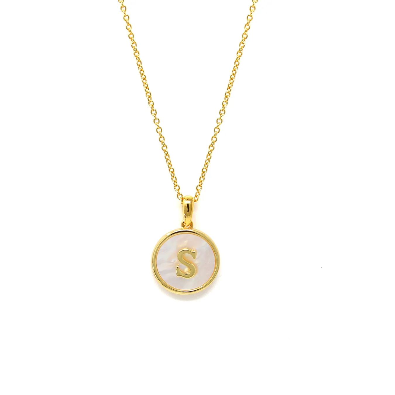 Initial Pearl Token Necklace