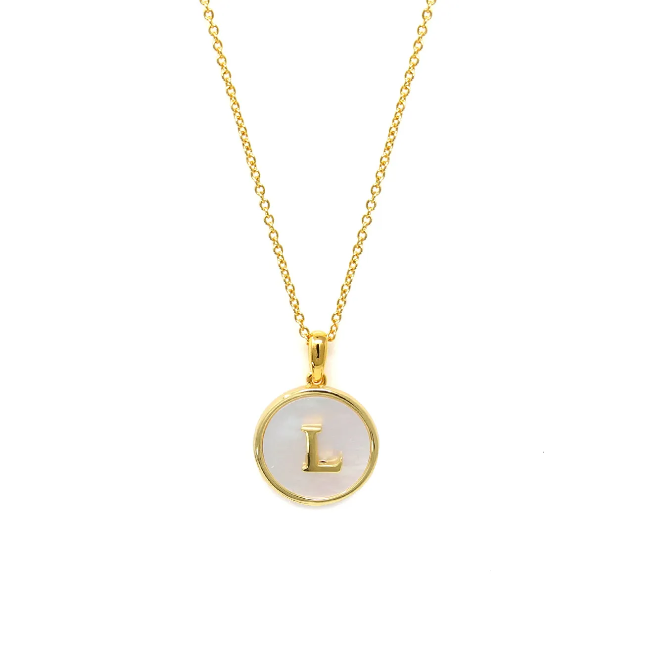Initial Pearl Token Necklace