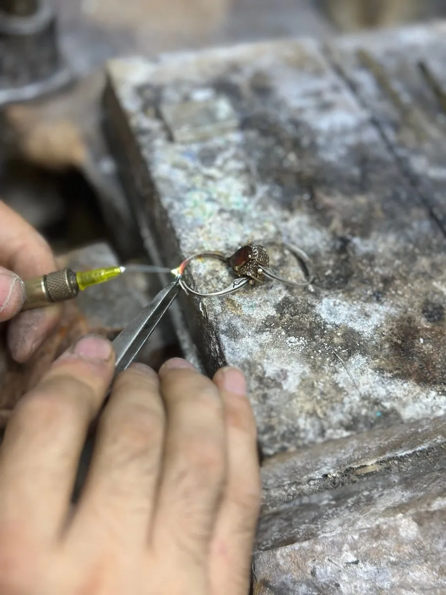 Istanbul Jewelry | Handmade Aquamarine Drop Ottoman Silver Bracelet