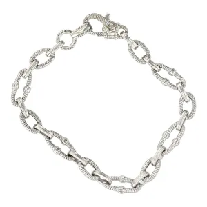 Judith Ripka Sterling Silver Link Bracelet
