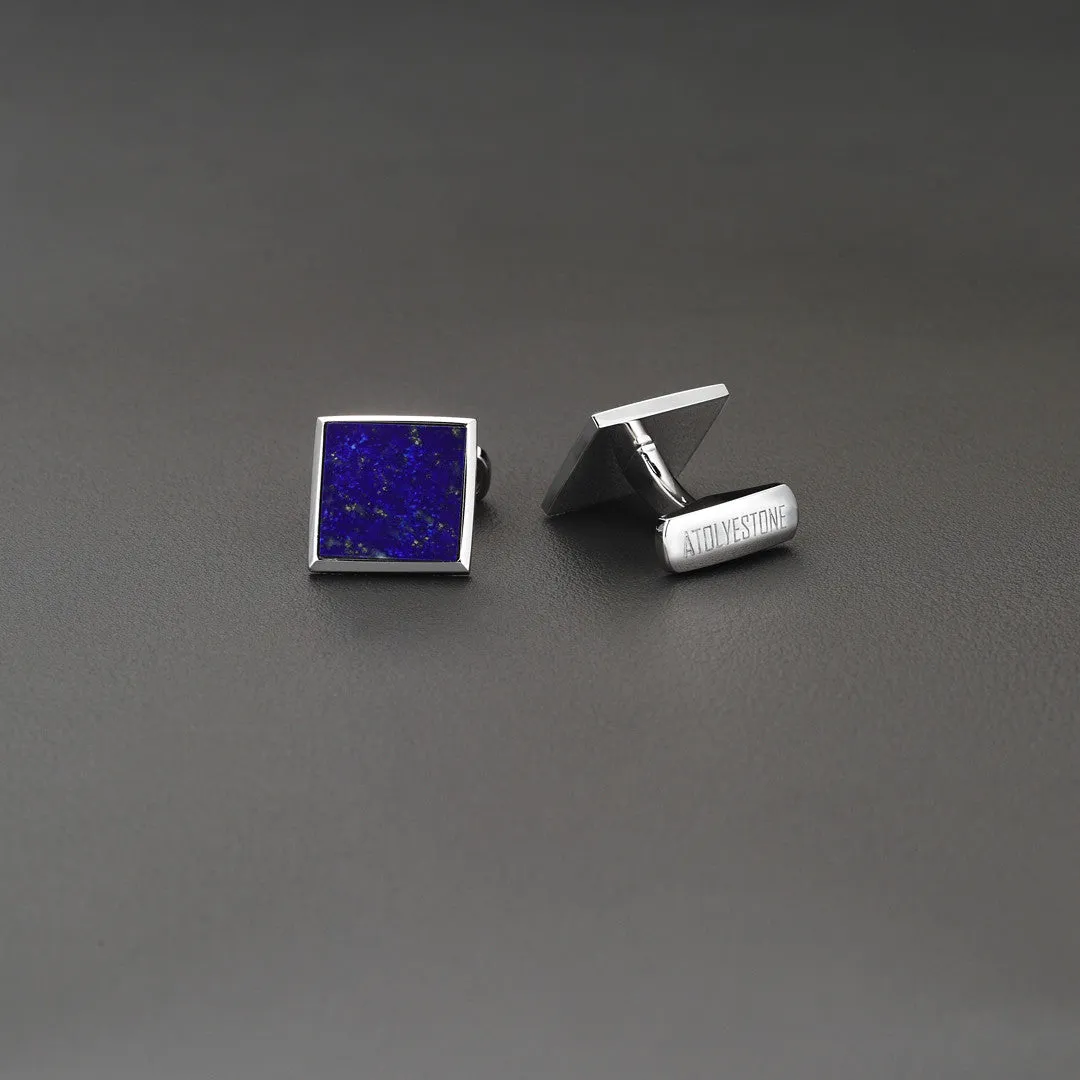 Lapis Lazuli Cufflinks - Silver