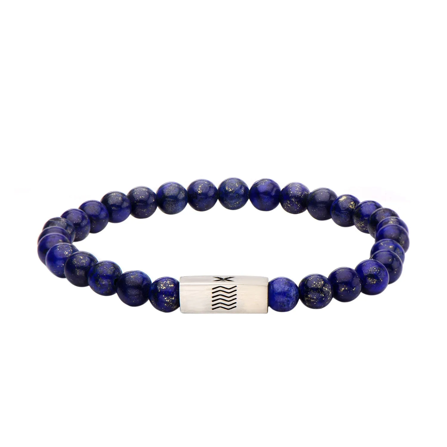 Lapis Lazuli Gemstone Stretch Bead Bracelet