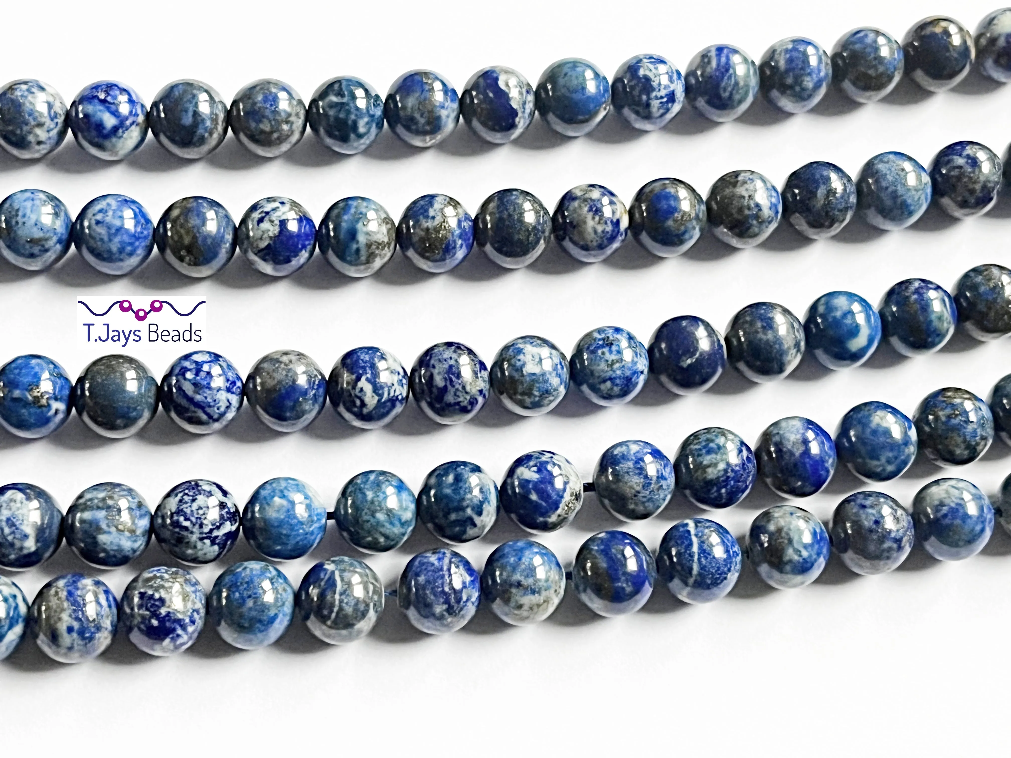 Lapis Lazuli (Natural Colour) | Round Beads | 6mm | A Grade