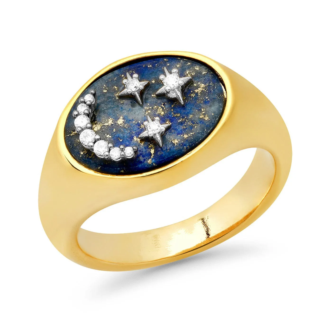 Lapis Star And Moon Signet