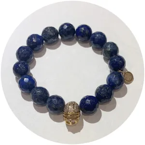 Lapis with Pavé Gold Helmet
