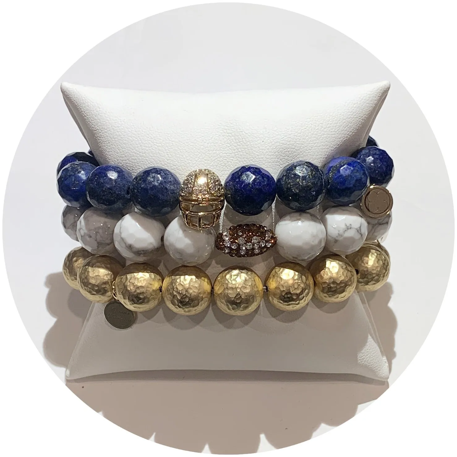 Lapis with Pavé Gold Helmet