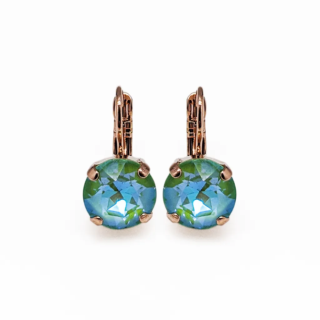 Large Leverback Earrings in Sun-Kissed "Peridot" *Custom*