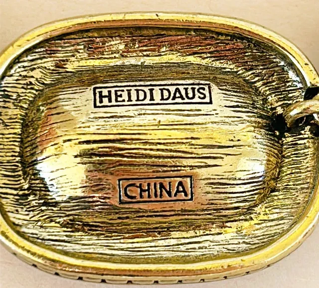Large scale vintage statement necklace signed by Heidi Daus.