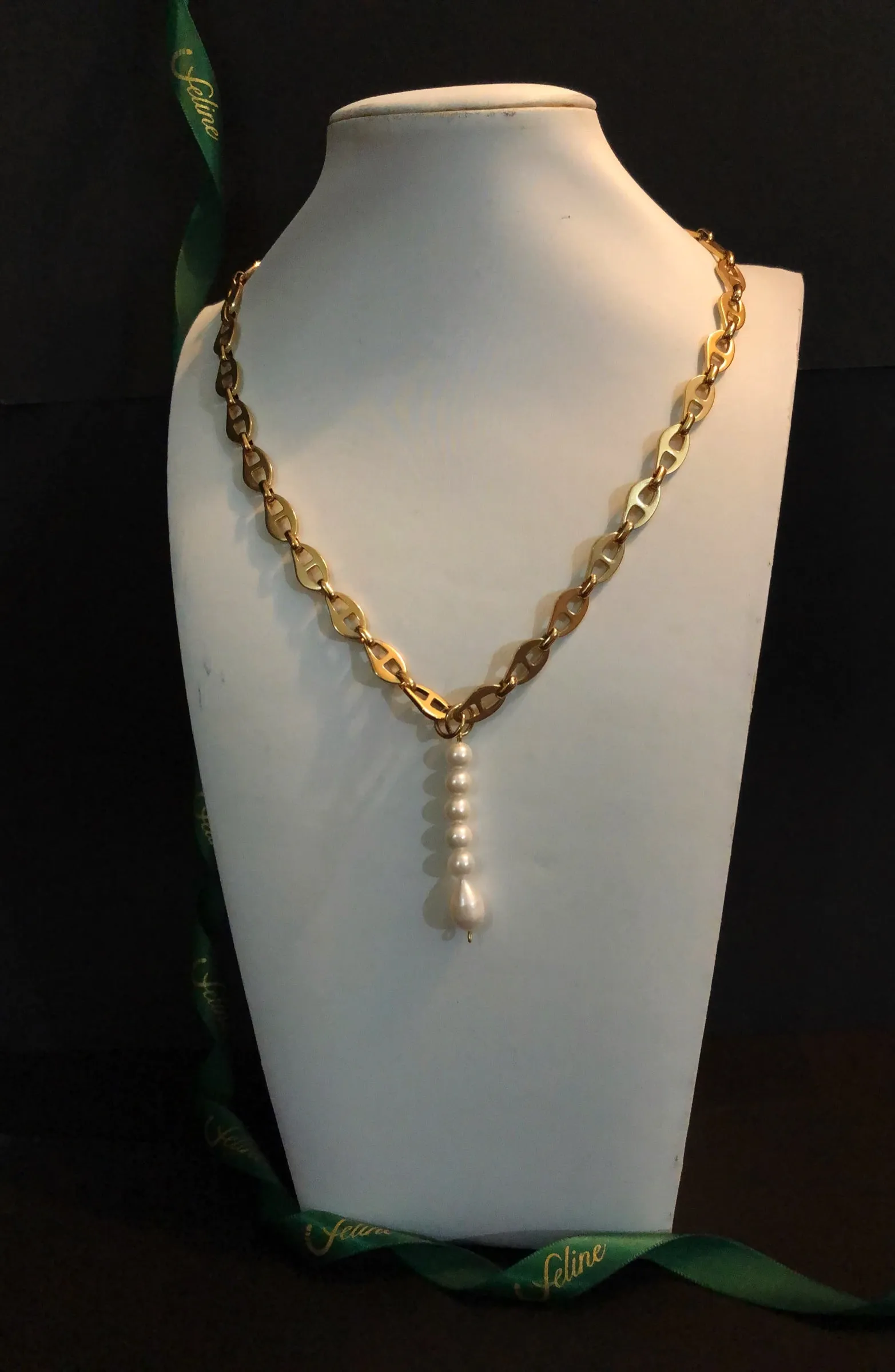 Lauren Drop Pearl Necklace