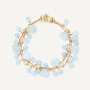 Marco Bicego Paradise 18k Gold Aquamarine Gemstone Bracelet