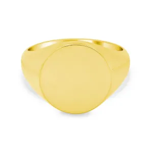 Men's Round Signet Ring - Medium
