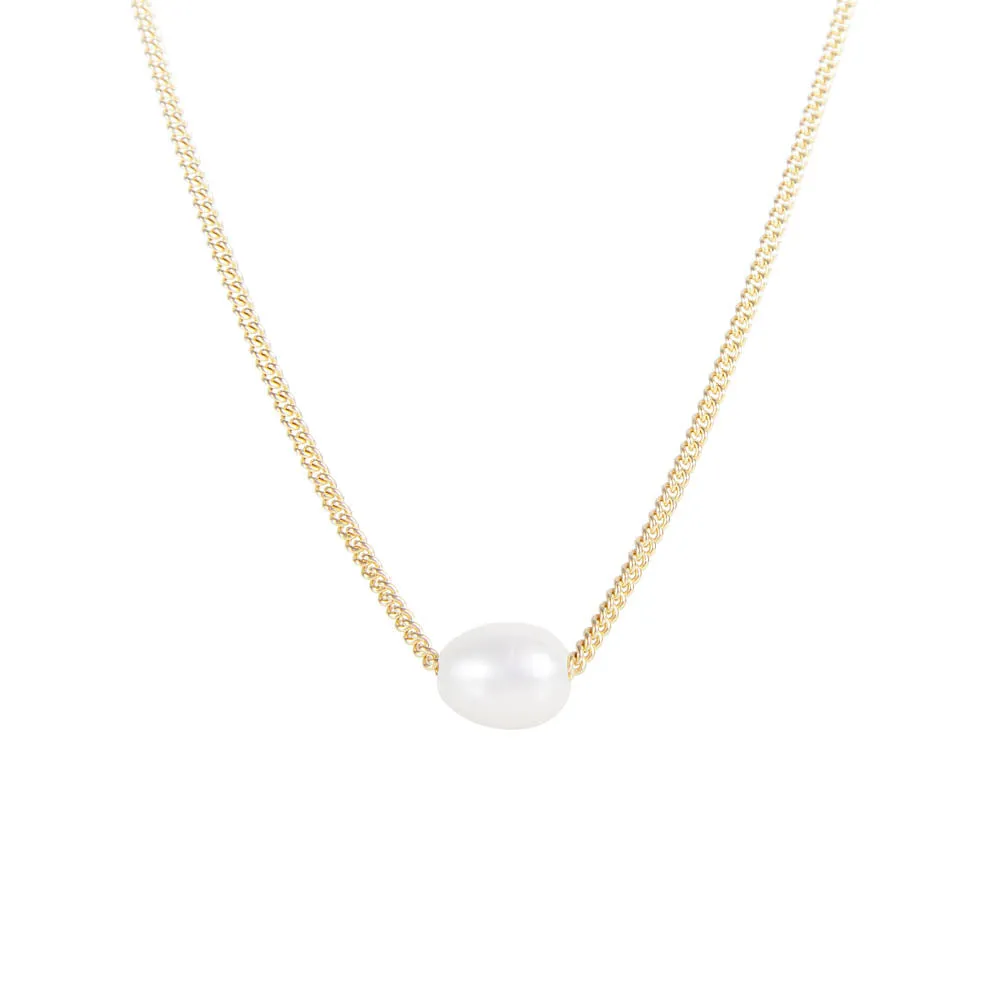 MINI PEARL TEARDROP NECKLACE