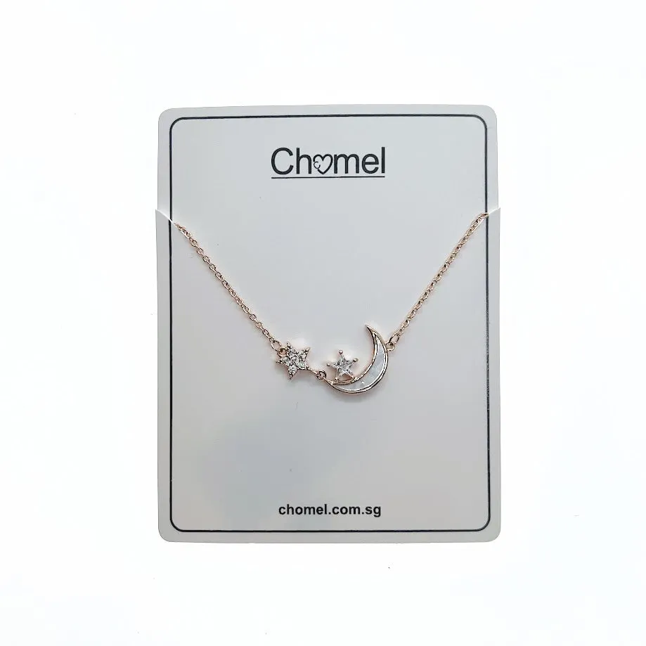 Moon & Star Mother of Pearl Necklace