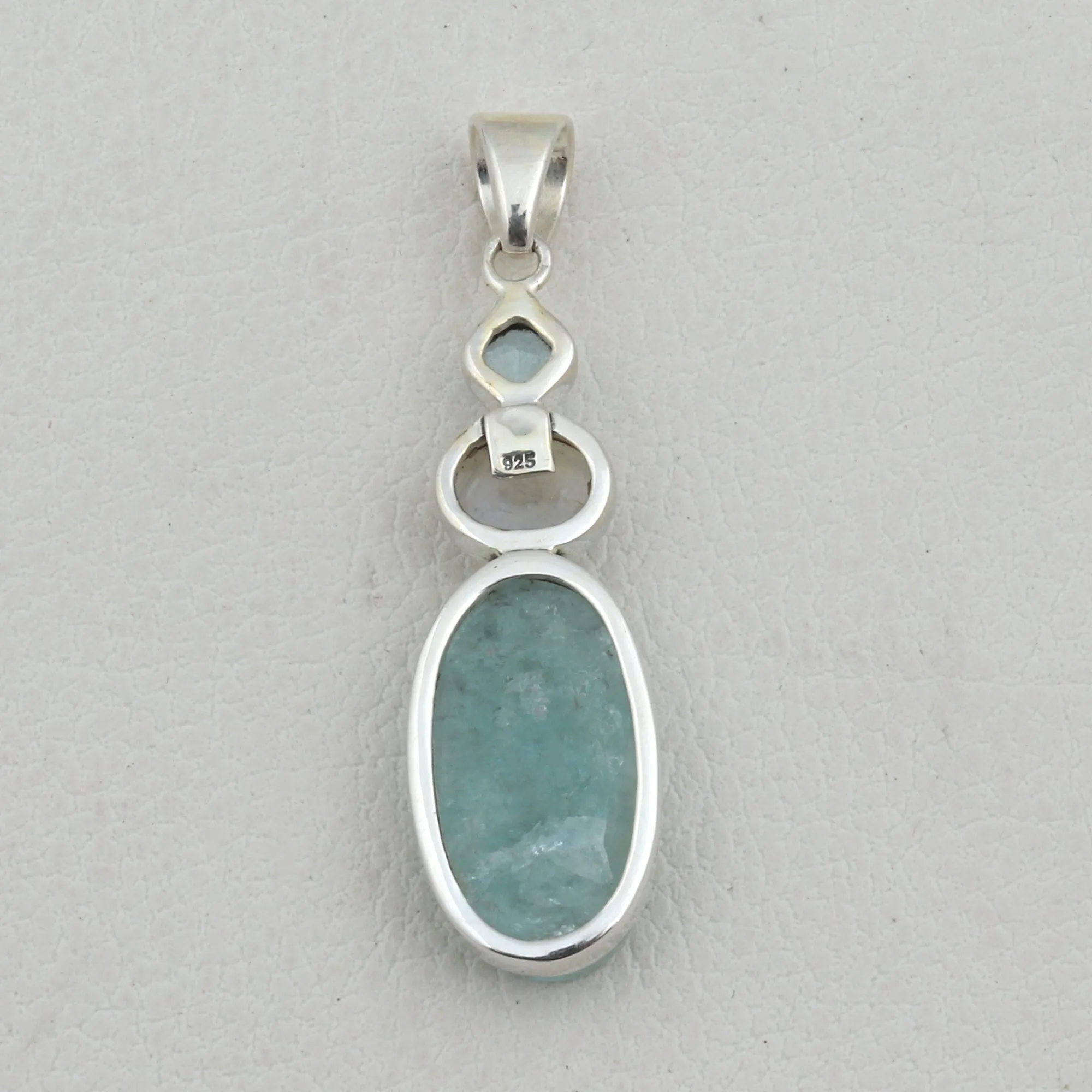 Natural Aquamarine Jewelry Set 925 Sterling Silver