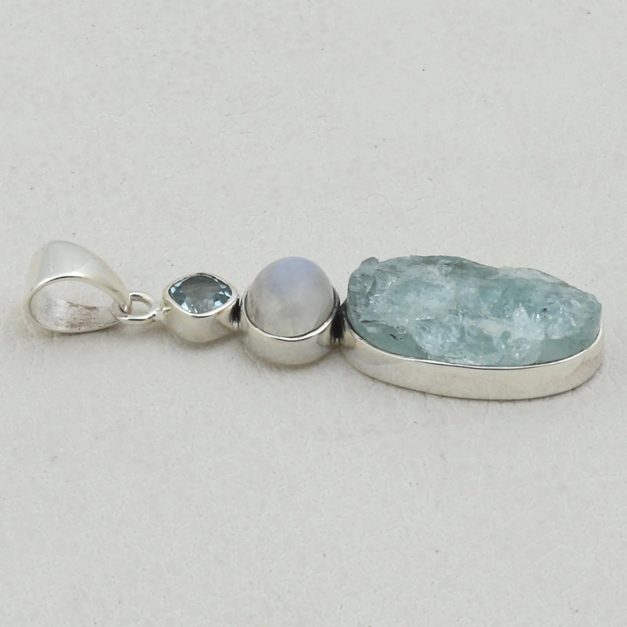 Natural Aquamarine Jewelry Set 925 Sterling Silver