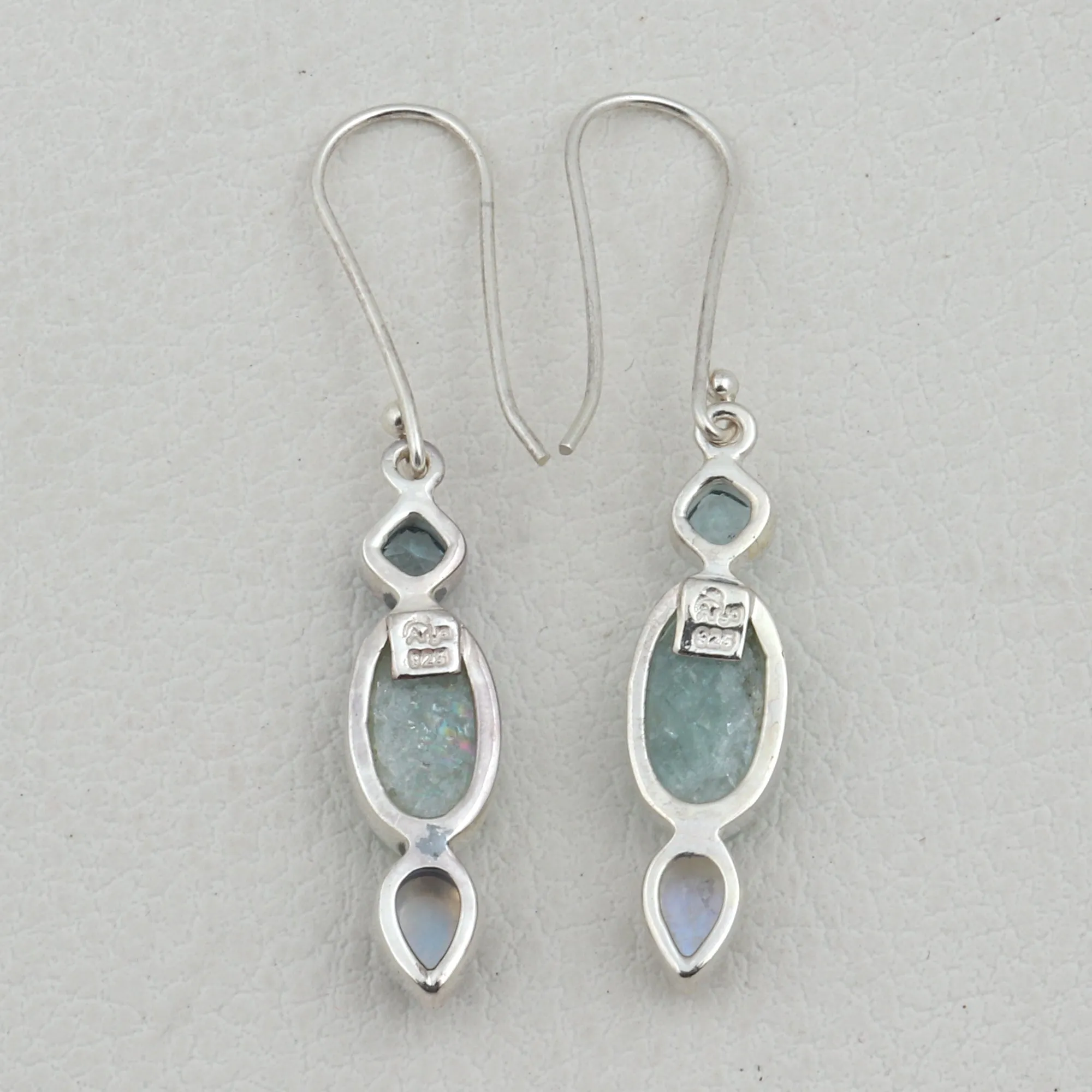 Natural Aquamarine Jewelry Set 925 Sterling Silver