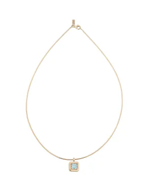 NECKLACE ~ WITH TOPAZ PENDANT