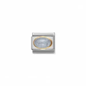 Nomination Composable Link Aquamarine Stone, 18K Gold