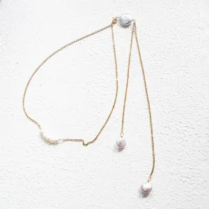Pearl backdrop necklace with attachment