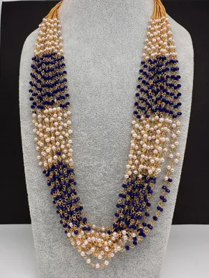 Pearl Bunch Multi Color 15 Line Necklace