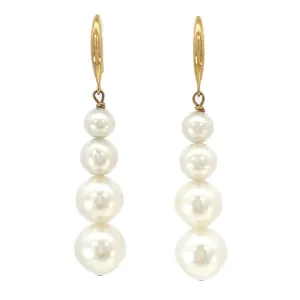 Pearl Earrings, 18Kt